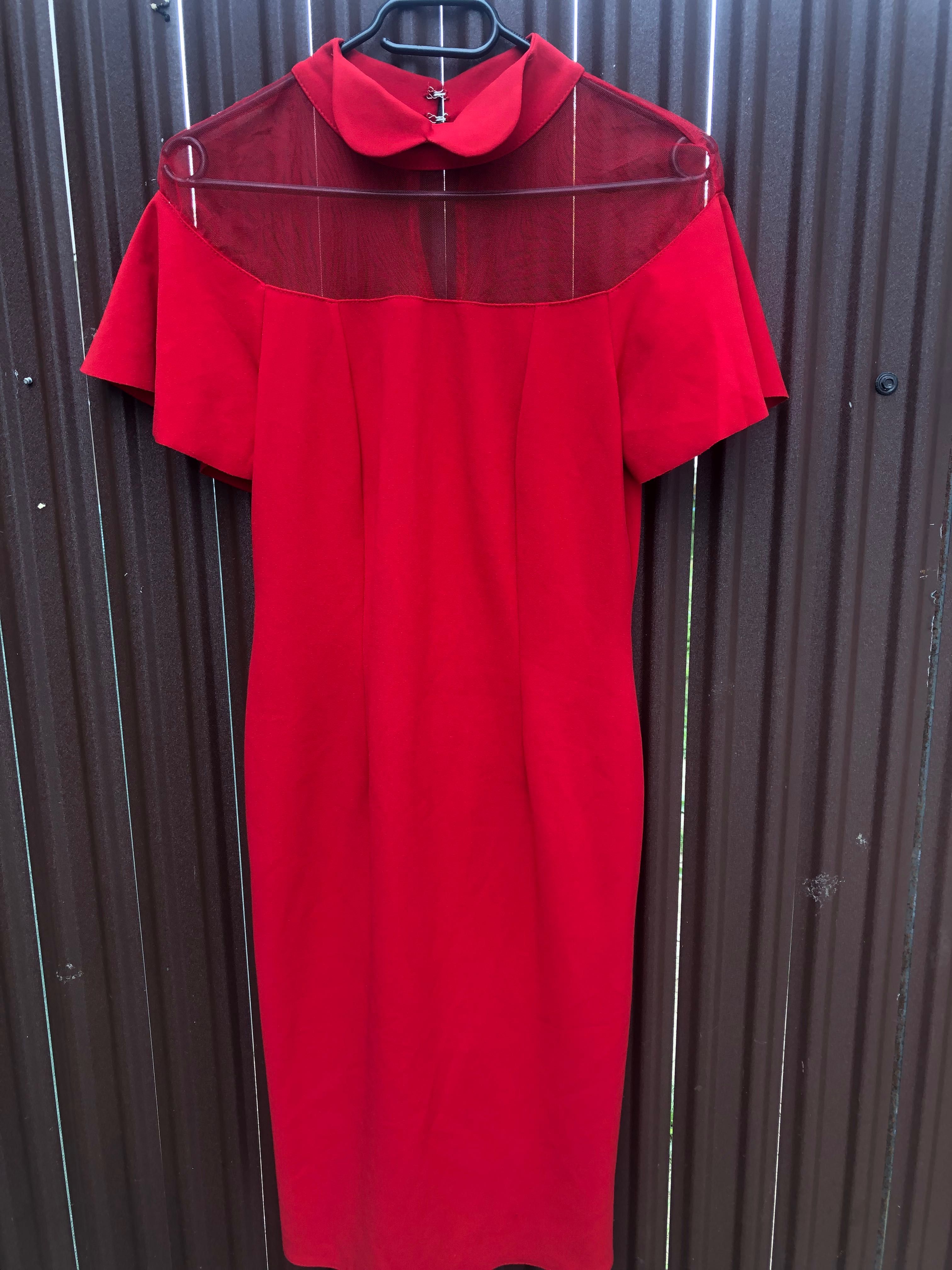Rochie de zi roșie mărimea s-m