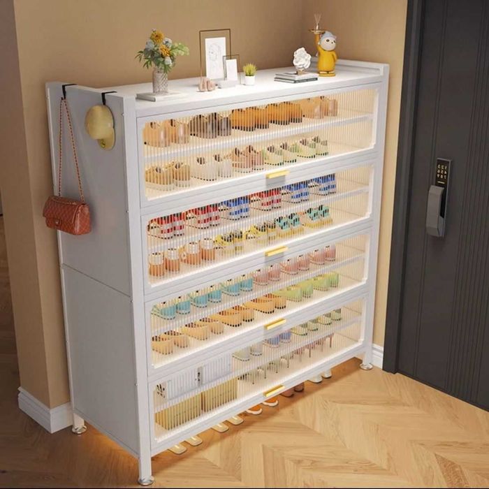 Обувница для входа/Сдвижные ПВХ двери/пылезащищённый дизайн