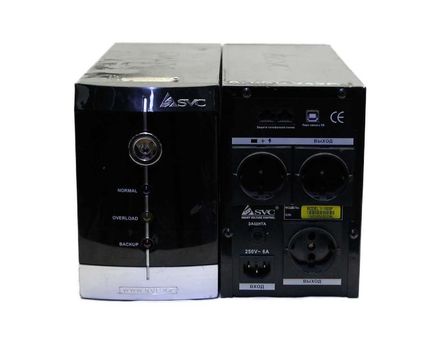 Ups Ибп SVC 1000VA V-1000F 2x 12V/ 7 Ah  Без аккумуляторов