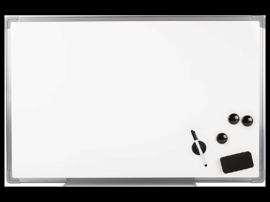 Голяма Магнитна бяла дъска с маркер и магнити комплект