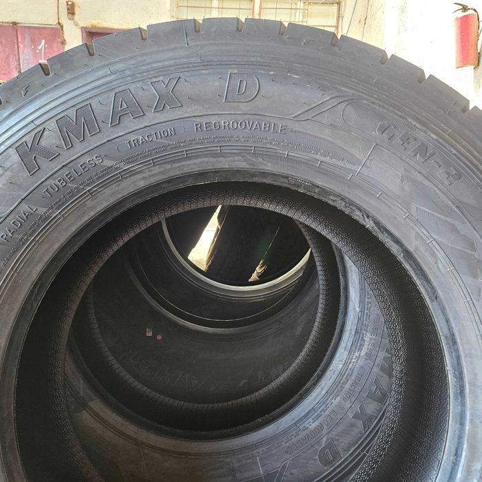 4 Нови тежкотоварни гуми 315/60R22.5 Goodyear KMax D Gen-2 DOT2025