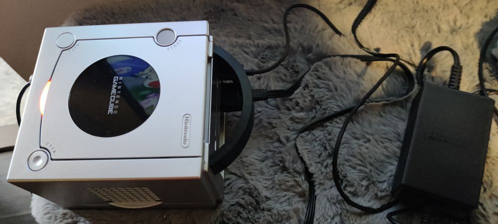 Consola Nintendo game cube silver maneta originala