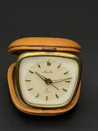Ceas cu alarmă de călătorie vintage Mauthe 7 Rubis