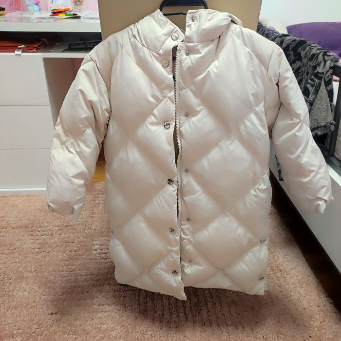 Дълго яке с пух и пера Zara