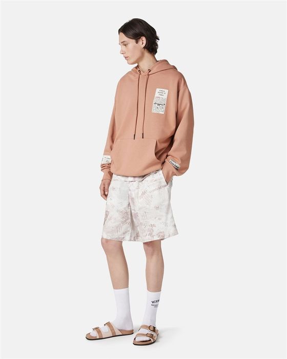 Мъжки суичър Iceberg Relaxed Fit Cotton Hoodie In Terracotta