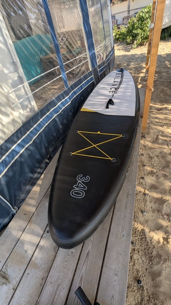 Надуваем падълборд GYMREX stand up paddle board, SUP