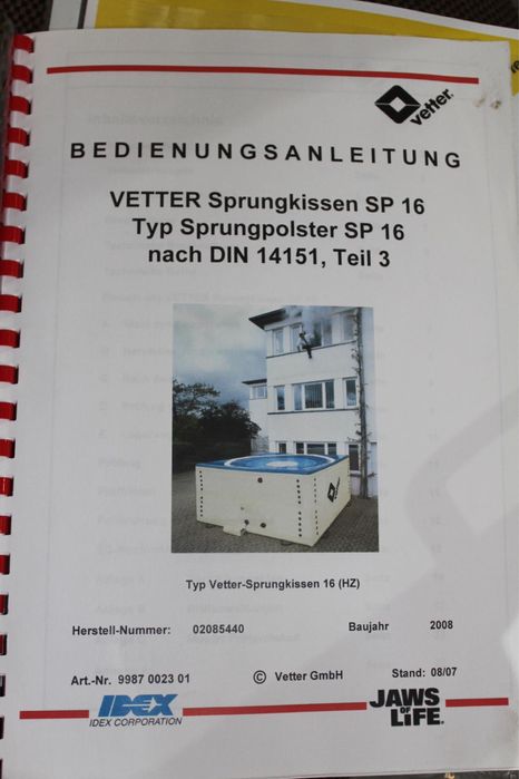 Saltea salvare Germania  pompieri Psi  - autospeciala pompieri -