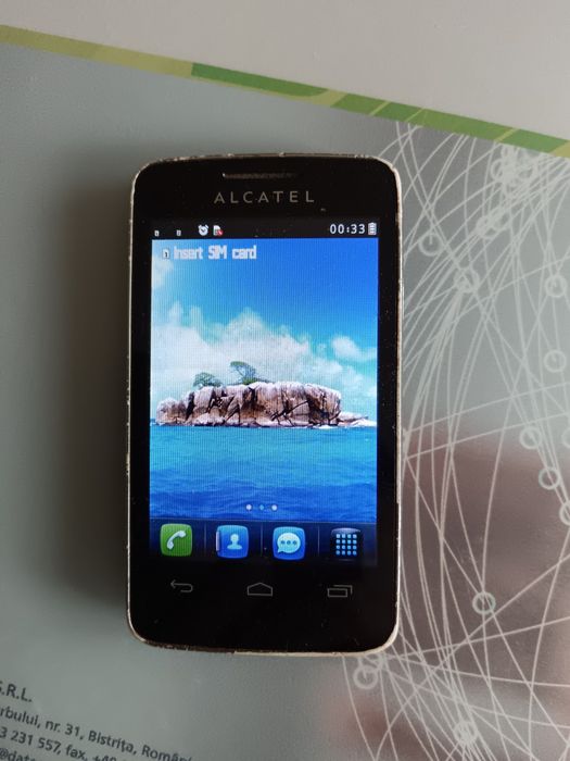 Telefon Alcatel în bună stare de funcționare, este mic,robust și pract
