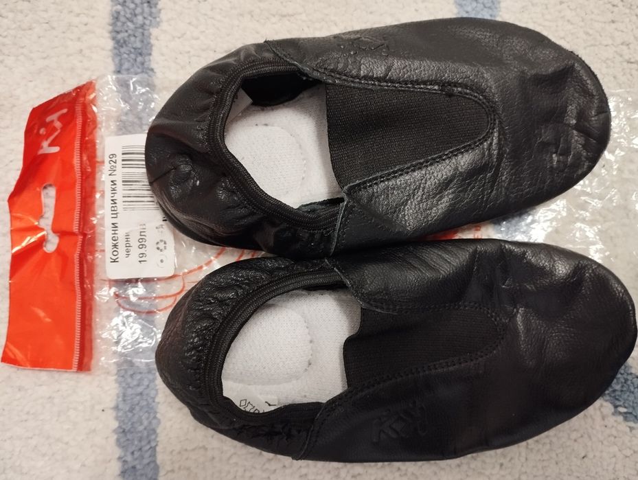 Черни цвички Колев и Колев 29 и Brille 31 номер, естествена кожа