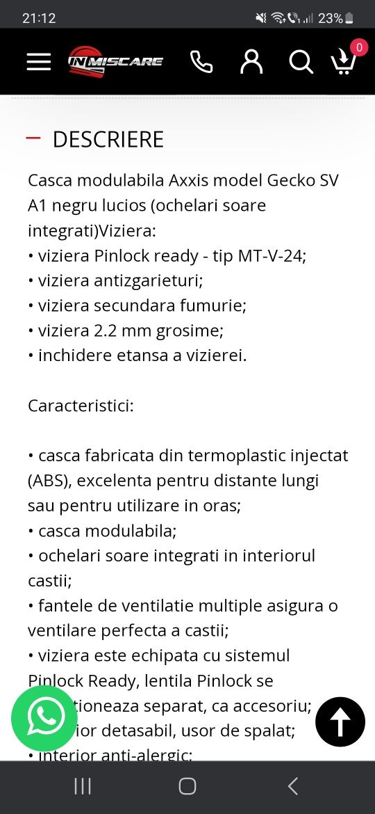 Casca motociclist