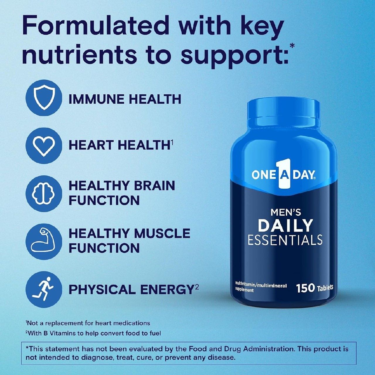 One-A-Day Men's Multivitamin Daily Essentials, таблетка мультивитамино