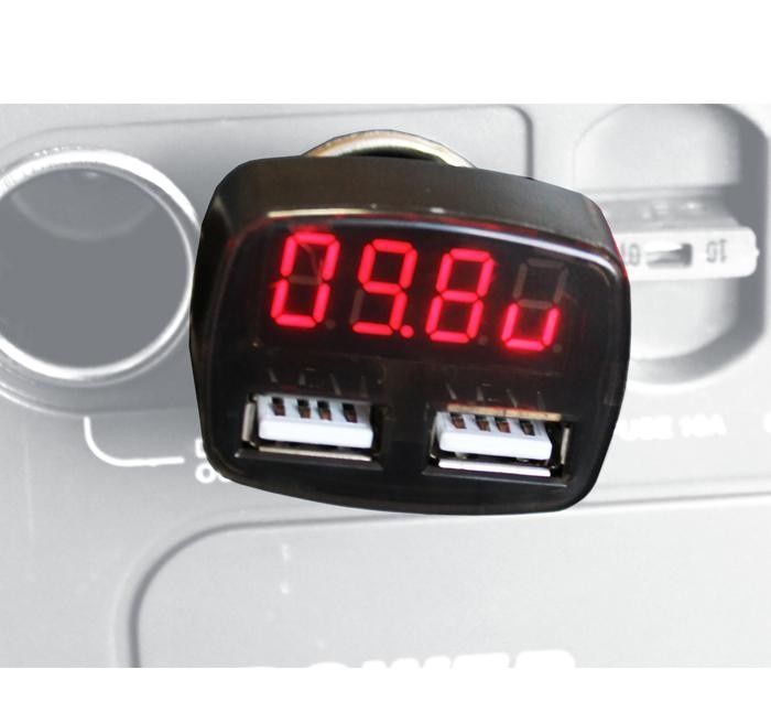 Елетрически вотметър 12/24V с 2 USB порта - 1629