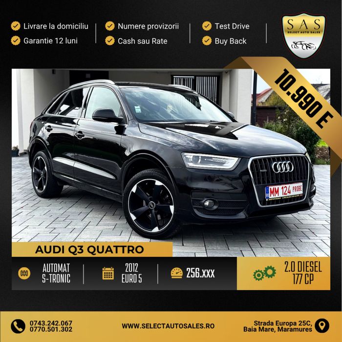 Audi Q3 - Quattro - 2.0tdi - Automat Stronic - cash sau rate -garantie