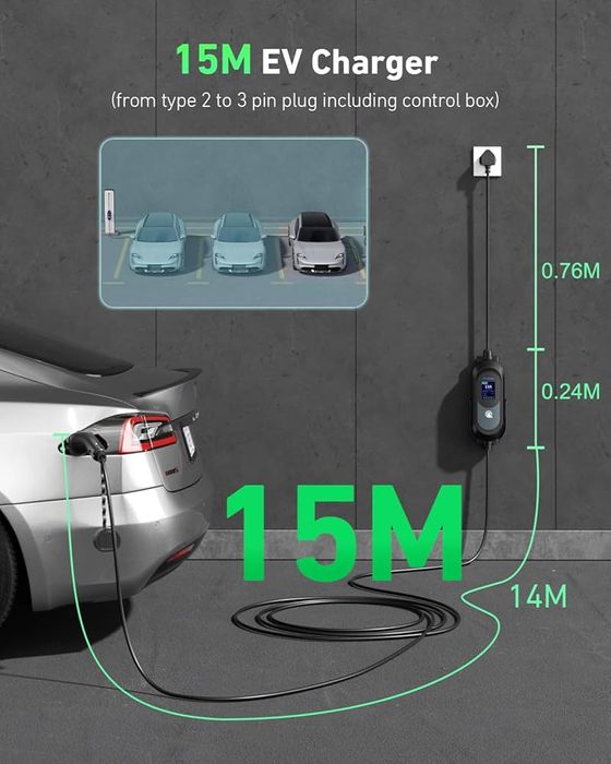 Кабел за зареждане EVJUICION EV 2 Schuko 3.1kW, елекрически автомобил