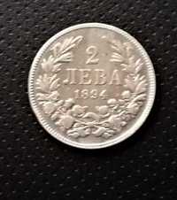 Монета  - Княжество България 2лв -1894 год