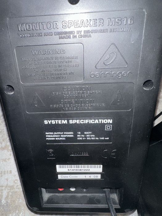 Behringer MS16 boxe active in stare buna