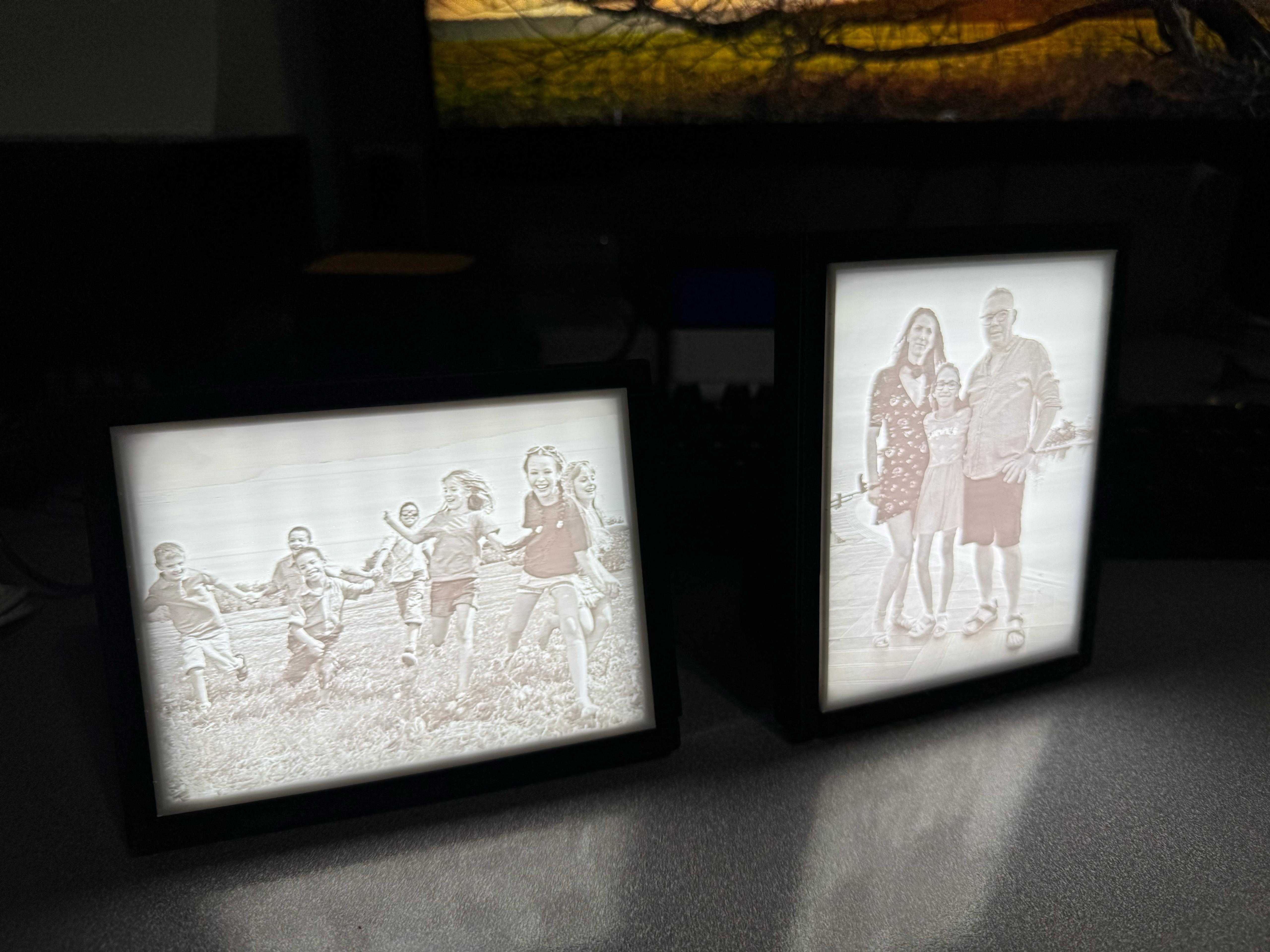 Rama cu fotografie personalizata 3D litofan (lithophane)