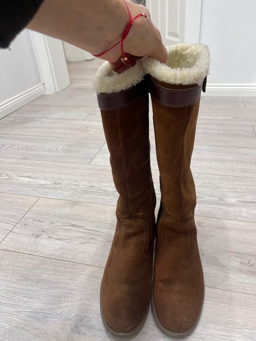 Cizme piele intoarsa Esprit