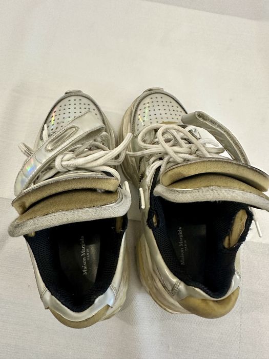 Maison Margiela Retro Fit Women’s Leather Sneakers size 37 Silver