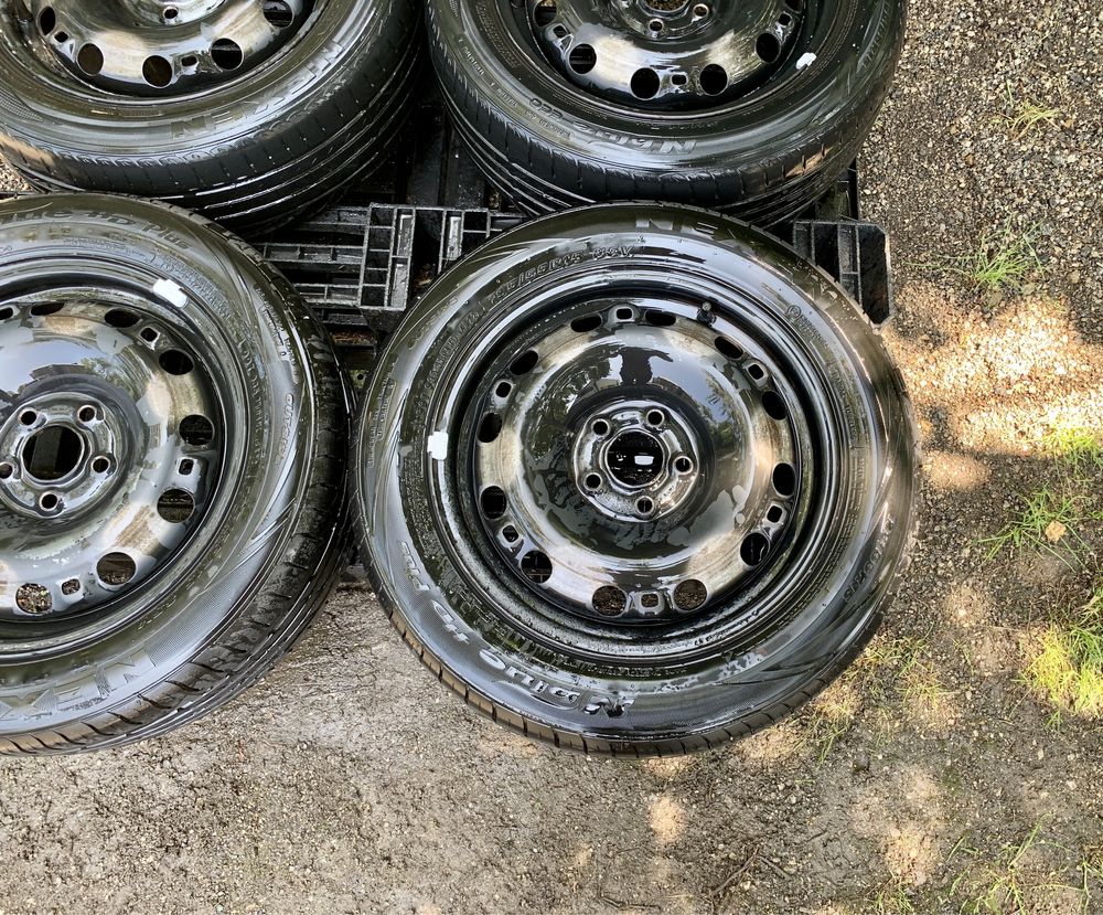 4бр.Оригинални железни джанти 15цола 5x100+ГУМИ за Vw,Audi,Skoda,Seat