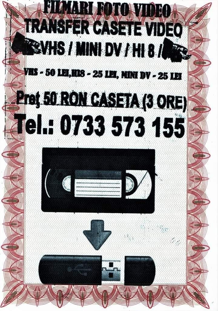 Transfer casete video VHS