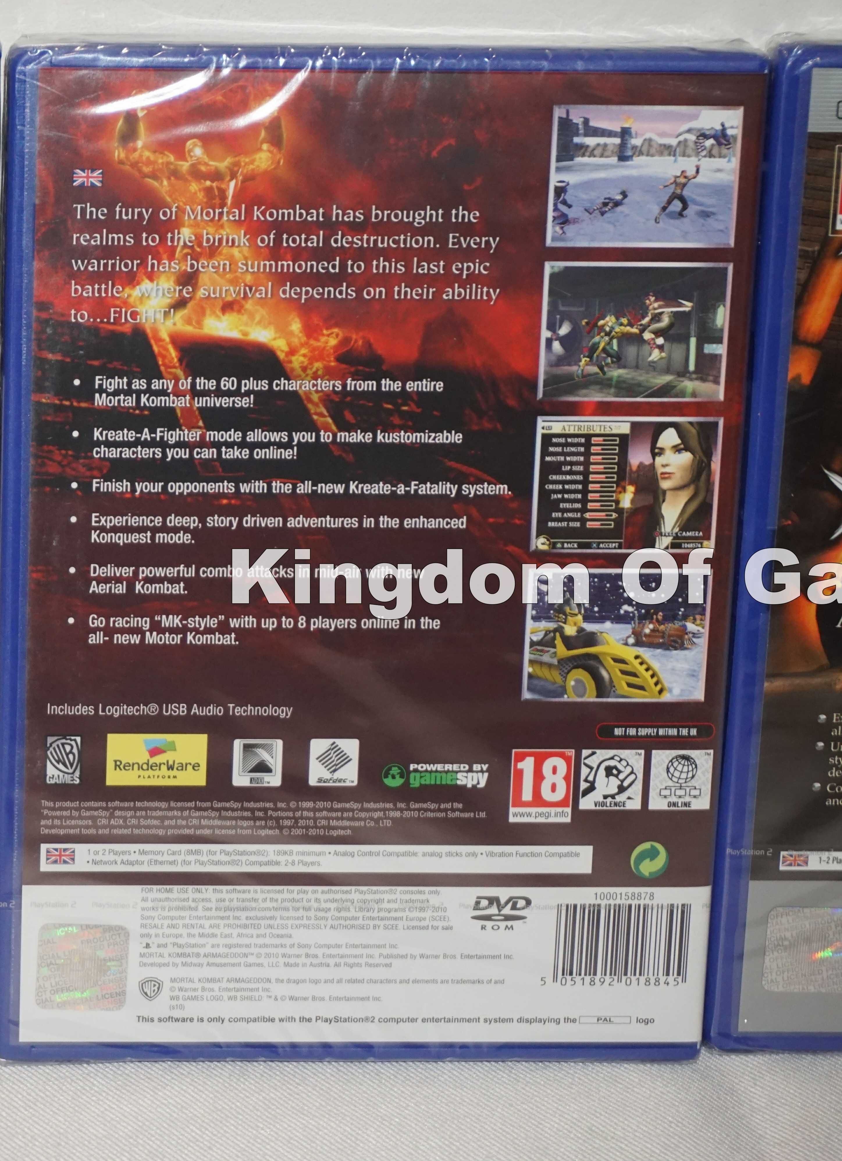 ЧИСТО НОВИ Mortal Kombat: Armageddon/Deadly Alliance/Deception/ ЗА PS2
