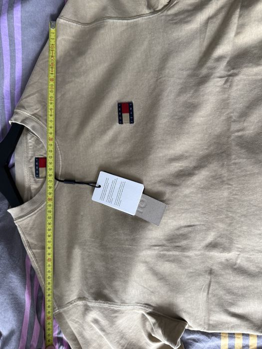Tommy Jeans tricou cu logo mic bej marimea XS nou original