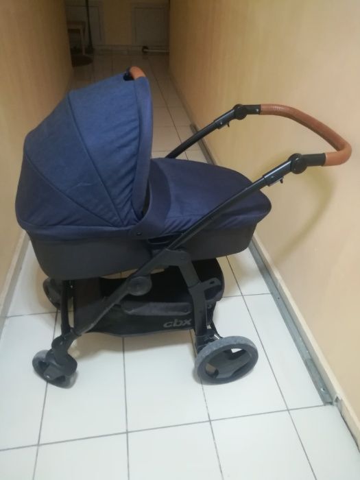 отличная коляска Cybex Leotie lux jeansy blue