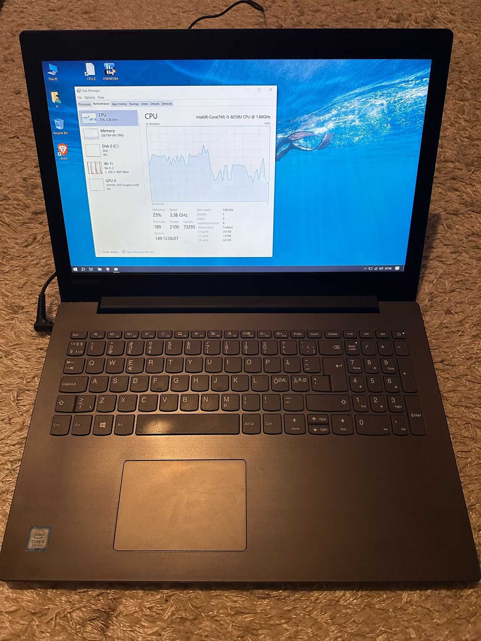 Lenovo I5 generatia 8 i5 8250U 20 GB Ram 256 SSD Baterie ca noua