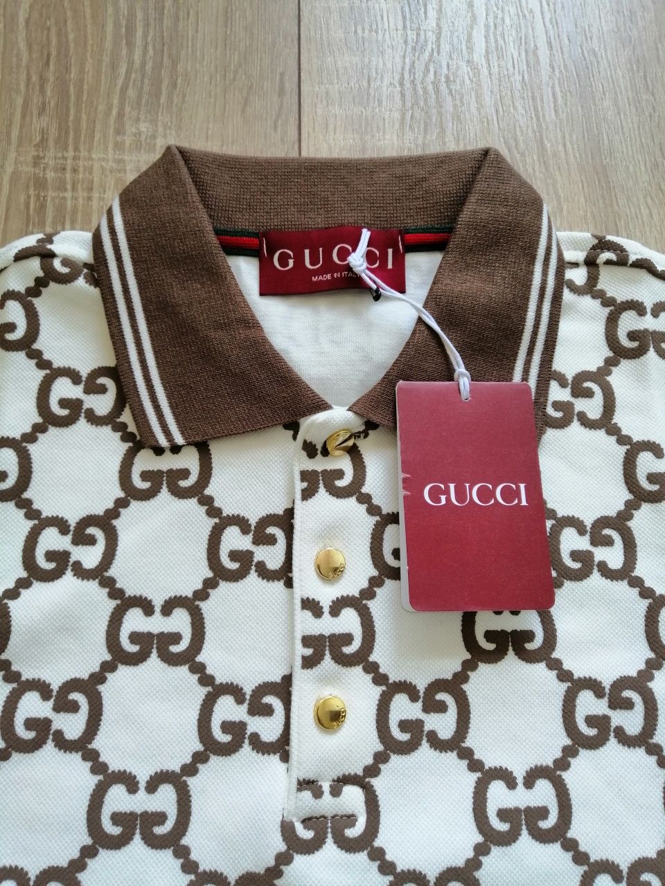 Gucci мъжка елегантна тениска с яка  XL XXL