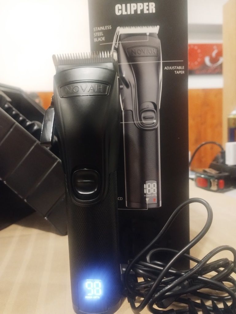 Профисионална машинка за подстригване Novah Pro Clippers | Матово черн