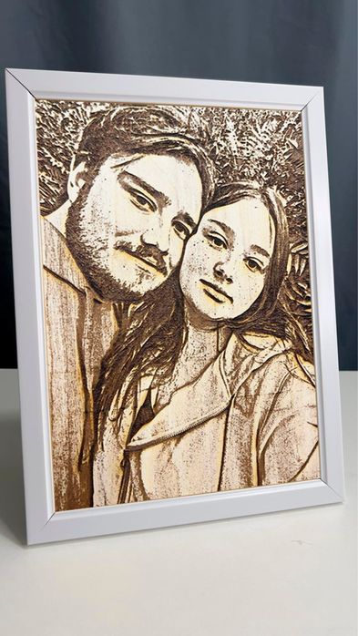 Портреты на дереве Выжигание по дереву Подарки