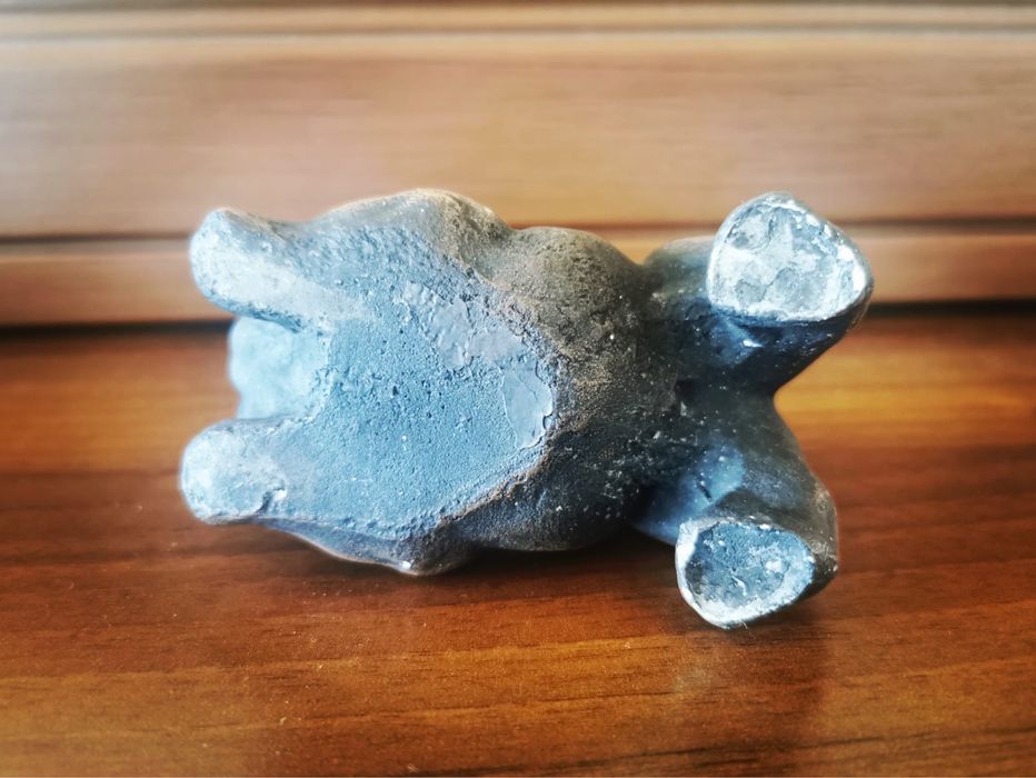 Антикварна керамика куче малък ръчна работа английски френски булдог