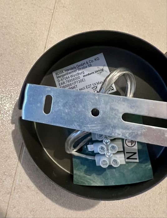 Pendul/suspensie retro negru mat