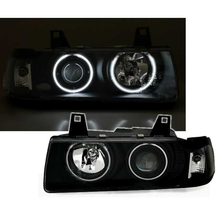 Faruri BMW E36 Coupe Cabrio 1990-1999 Angel eyes CCFL Negru