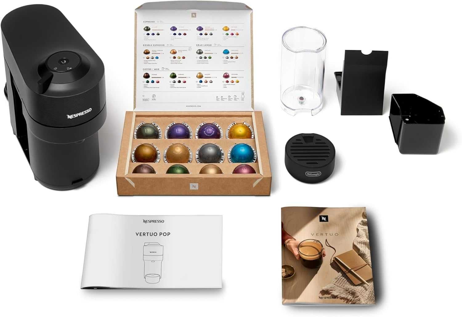 Еспресо машина Nespresso by De'Longhi Vertuo Pop ENV90.B, Черен