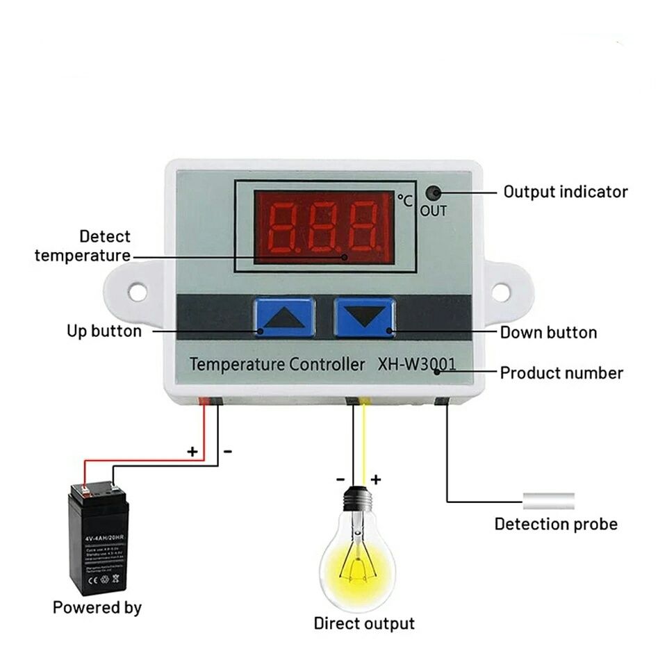 Терморегулятор, термостат W3001, регулятор температуры