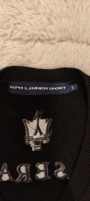 Ralph Lauren Sport Maserati pulover 100% lână merinos măr. S