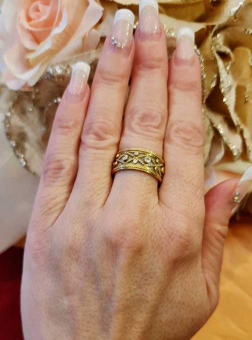 Inel verigheta aura 18 kt cu diamante