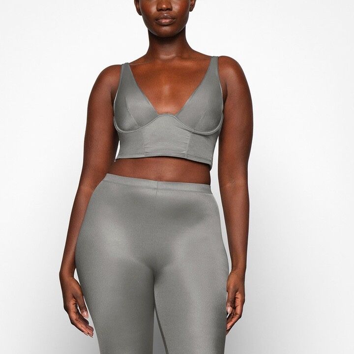 SKIMS Glissenette corset топ в цвят “thunder”