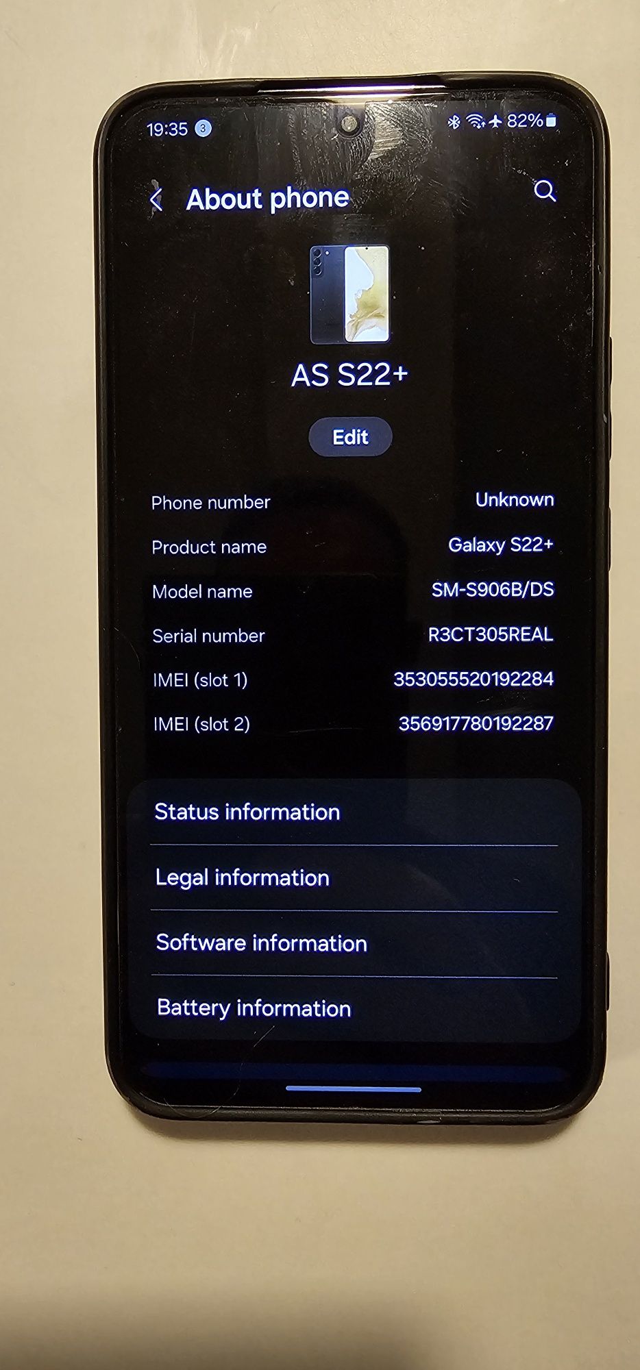 Samsung S22+ plus 128 GB