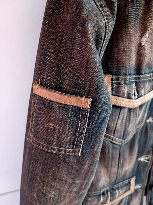 Geacă denim pictată manual