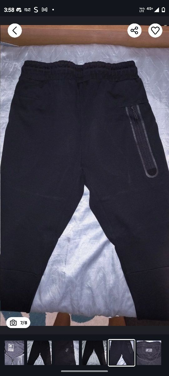 Черна Nike Tech Fleece горнище и долнище на достъпна цена
