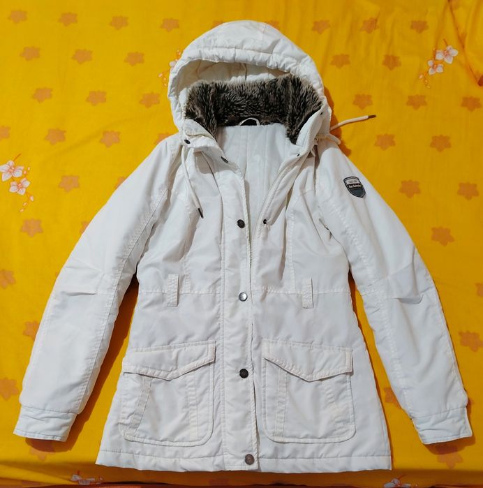 Geacă damă parka glugă amblănită