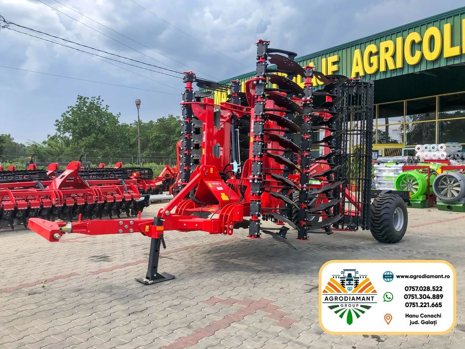 Akpil discuri tractate pliabile hidraulic 4.5 / 5.0 / 5.5 / 6.0m tavalug COARDA, proțap, roti de transport, utilaj profesional