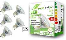 НОВИ! GU10 LED Димируеми крушки, 5W, топла светлина, 5 бр/к-кт