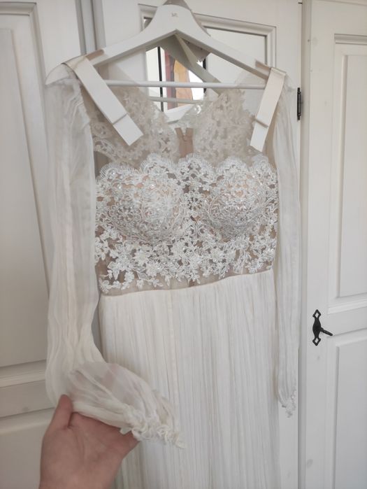 Rochie mireasa mătase Maia Rațiu noua S