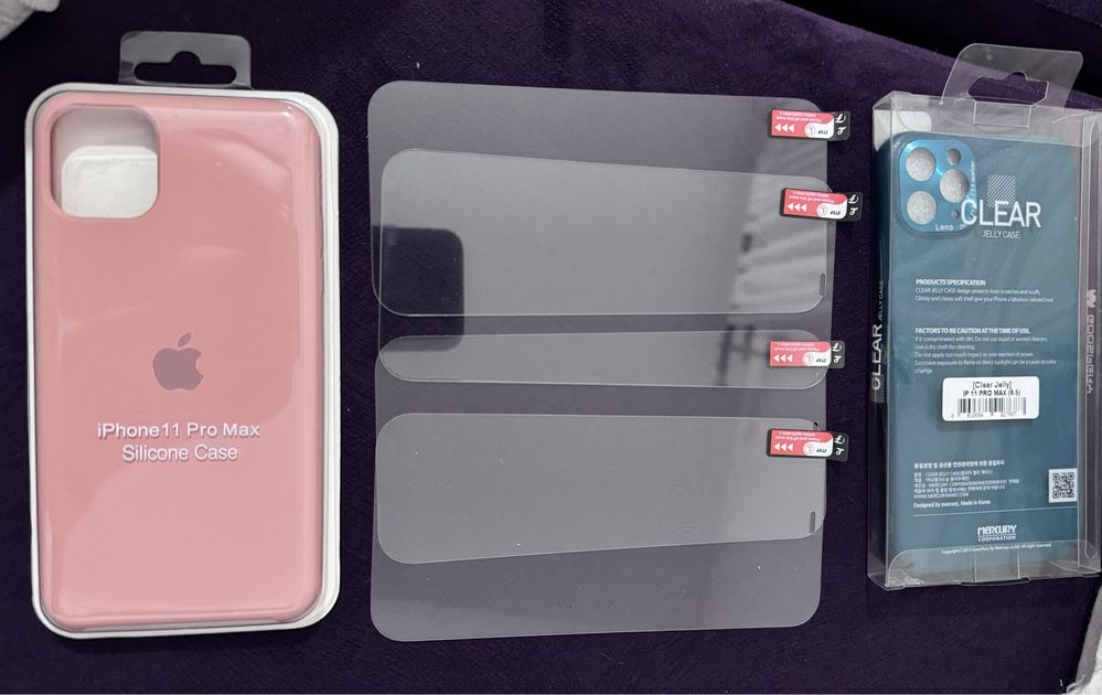 Set Folii husa carcasa originala Iphone 11 Pro Max Apple