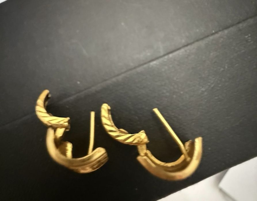 Cercei din aur 22K– model elegant, lucrătură fină
