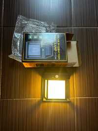 Lampa solara LED de perete cu senzor de miscare, lumina puternica